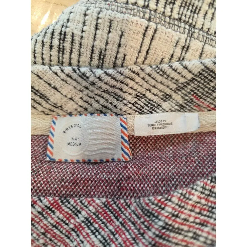 Anthropologie Postmark Womens Top Abstract Print Indie 3/4 Sleeve Medium